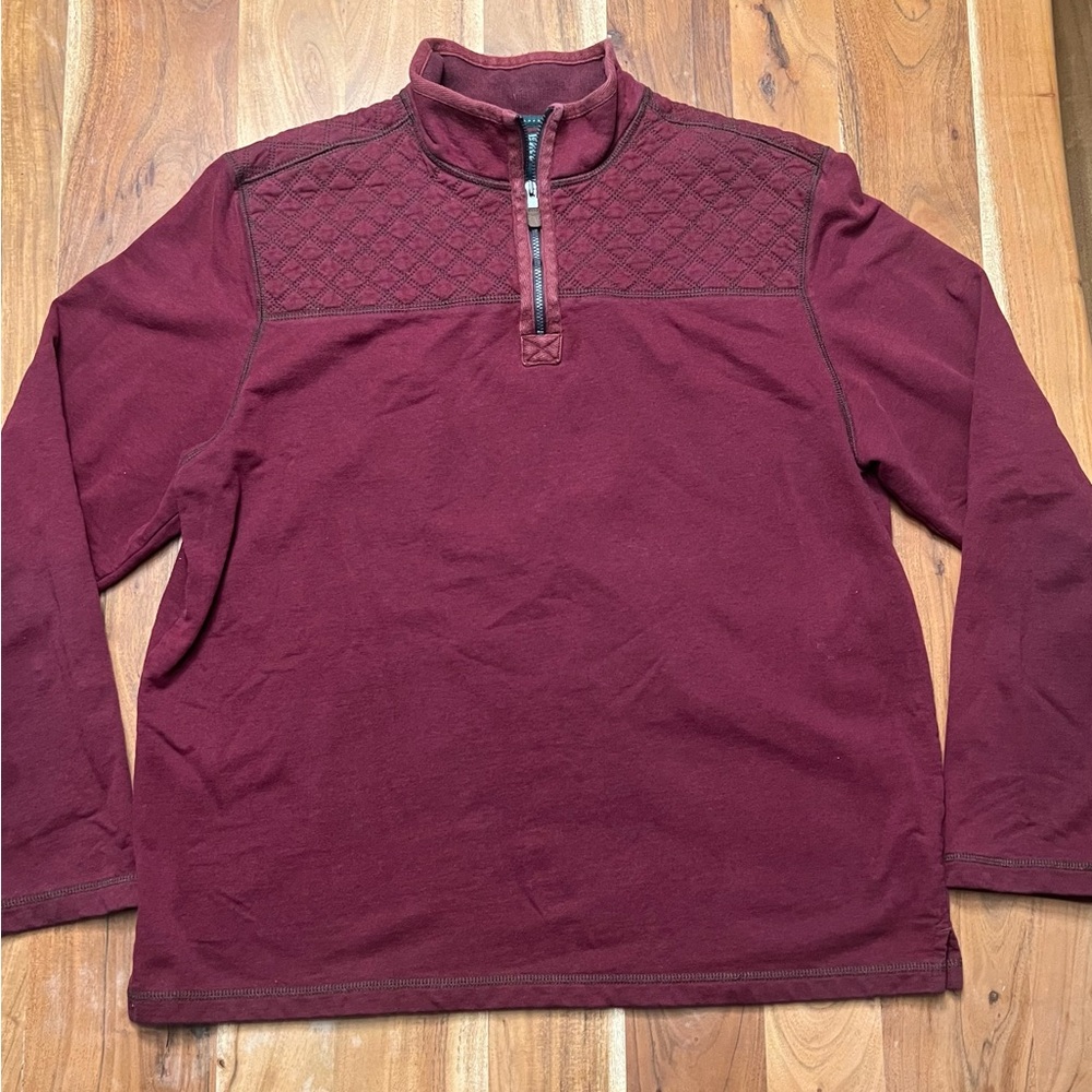 G.H. Bass and Co. 1/4 Zip Long Sleeve Pullover Sweater